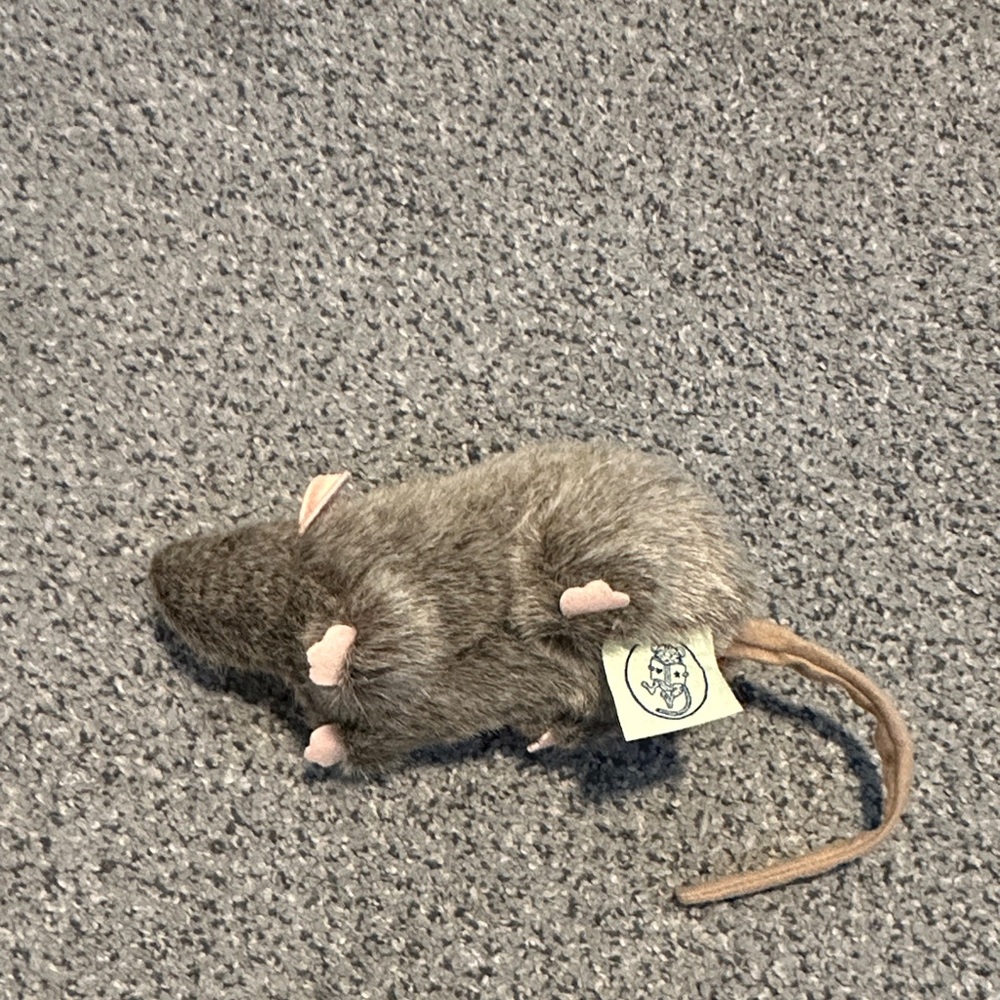 Charming Gray and Tan Plushy Rat - Picture 2 of 5
